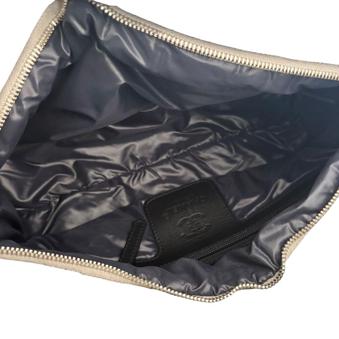 CHANEL コココクーン トートバッグ グレー ナイロン レザー