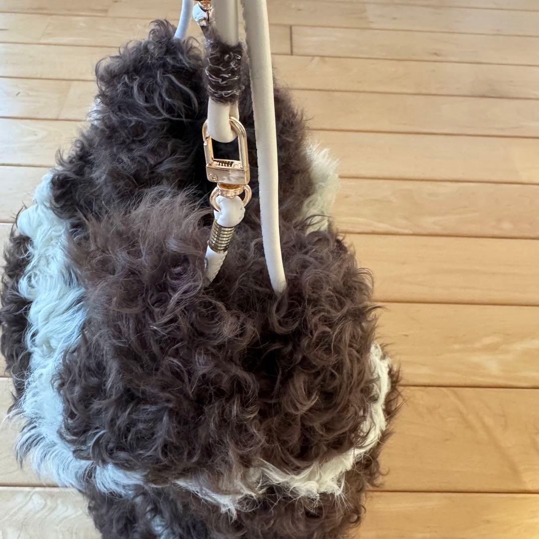 ハンドメイド　羊革シープスキン　ムートン　デイリーバッグ