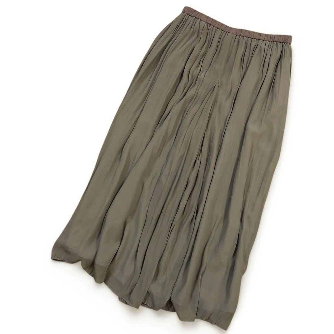 BEARDSLEY ビアズリー シフォンギャザーパンツ カーキ サイズ1