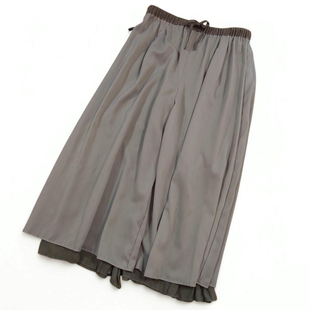 BEARDSLEY ビアズリー シフォンギャザーパンツ カーキ サイズ1