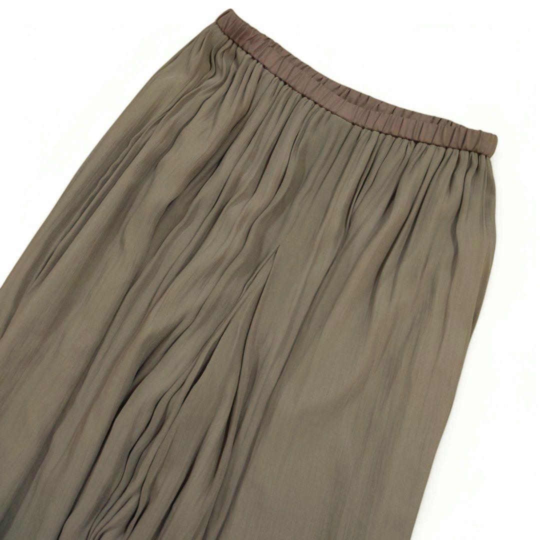 BEARDSLEY ビアズリー シフォンギャザーパンツ カーキ サイズ1
