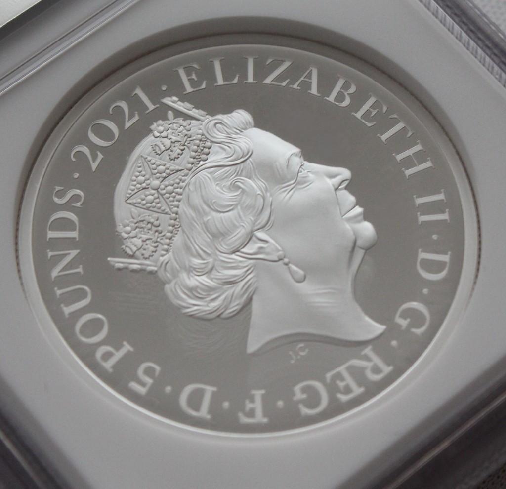 2021年イギリス ゴシッククラウンリバースシールド2oz NGC PF70UC
