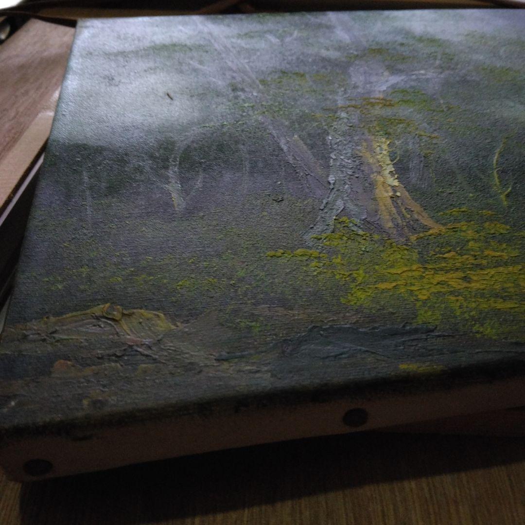 1382　S Harry　油絵　S・ハリー　風景画　絵画　林　川