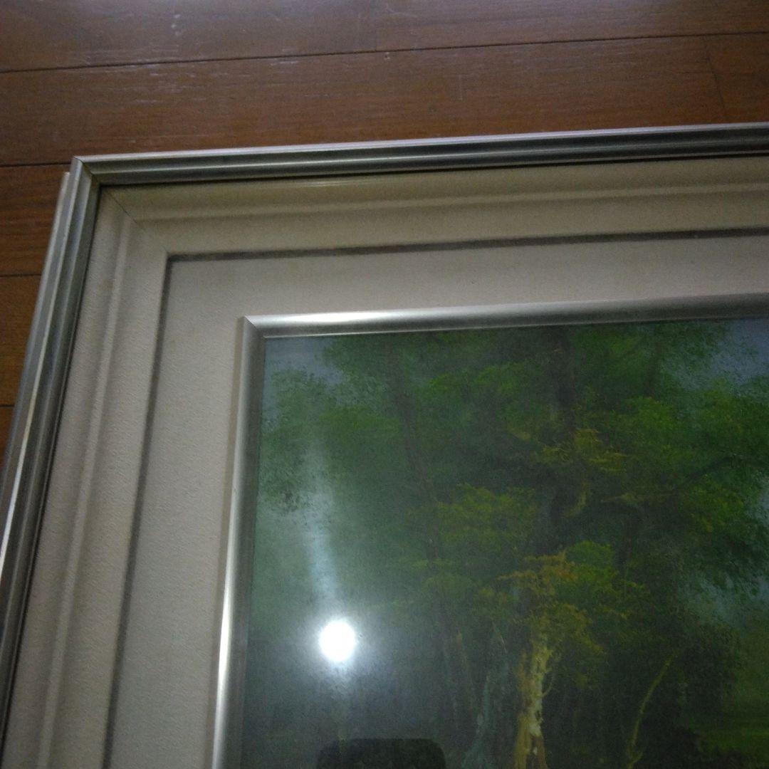 1382　S Harry　油絵　S・ハリー　風景画　絵画　林　川