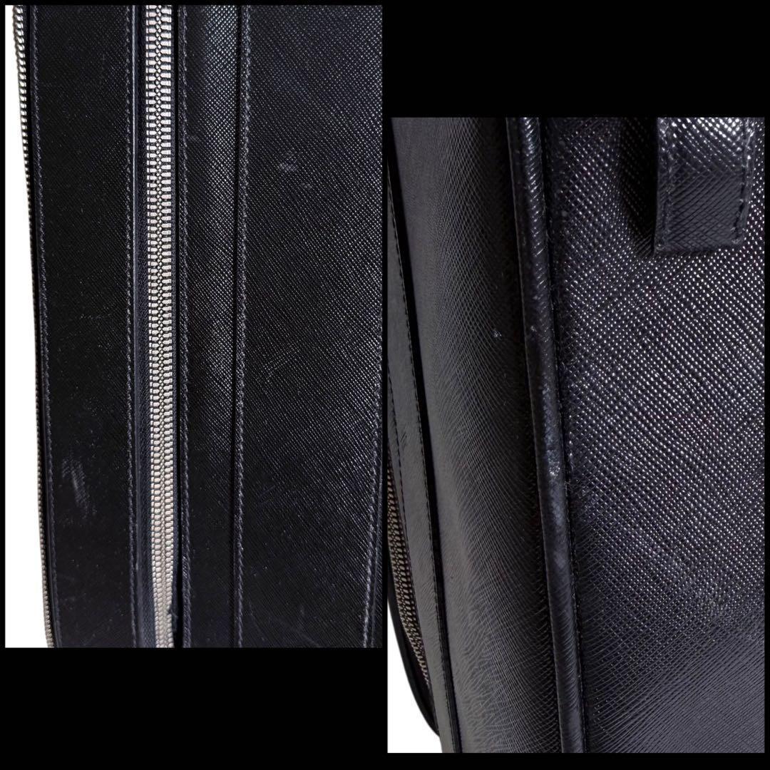 PRADA プラダ　サフィアーノレザー　三角ロゴ　スーツケース　旅行　トラベル