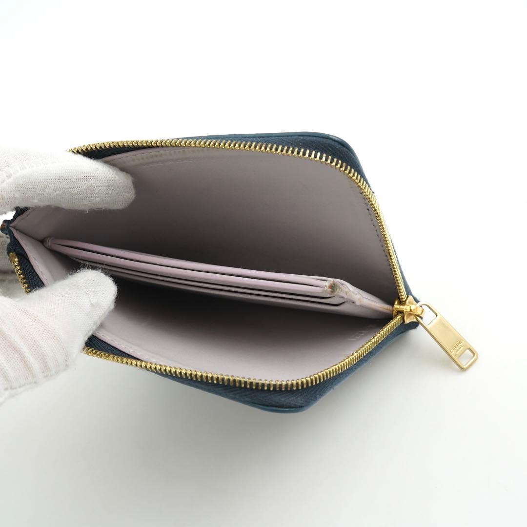 ✨極美品✨　CELINE ケース　カードケース　ロゴ刻印　本革　レザー