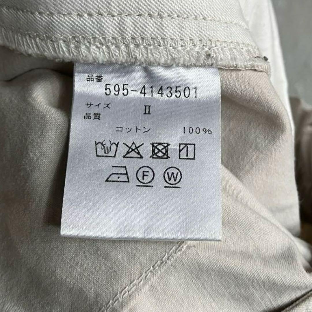 24SS MHL. WASHED COMPACT COTTON ワークパンツ