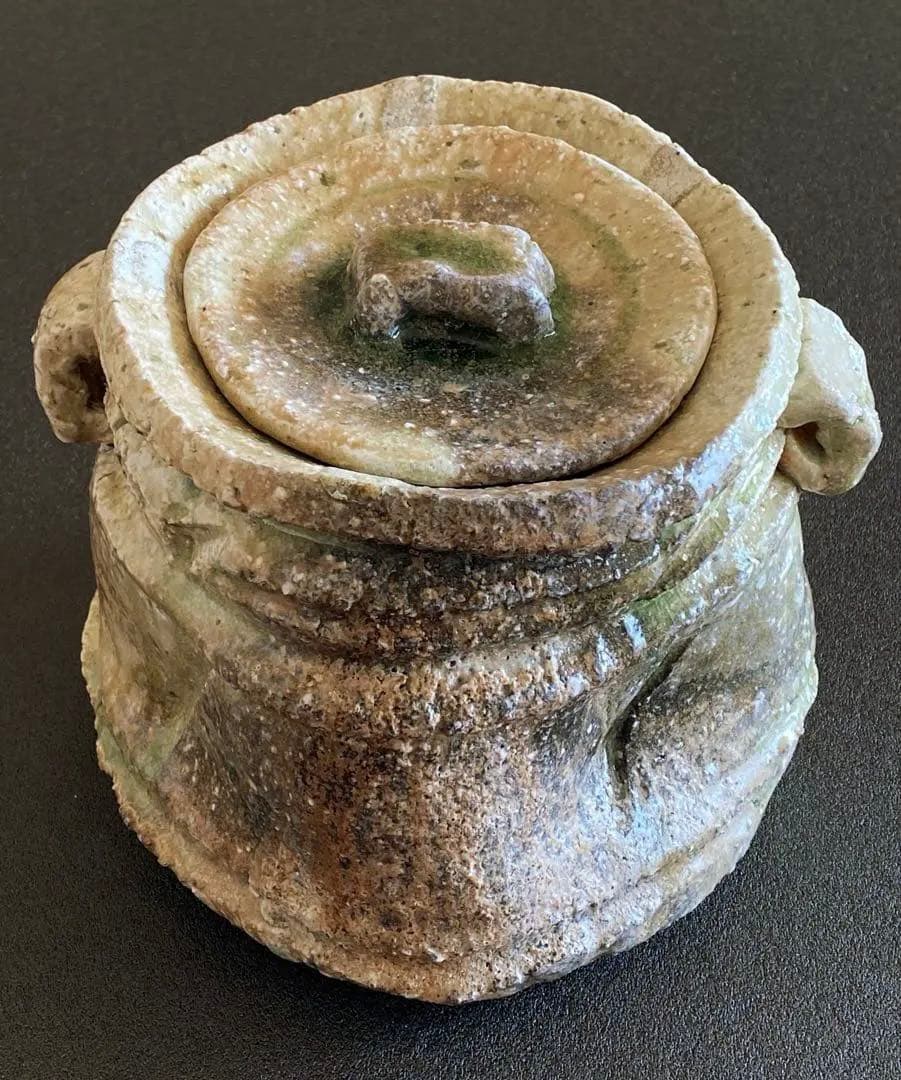 伊賀焼　耳付水指　井村侊生　　#3301