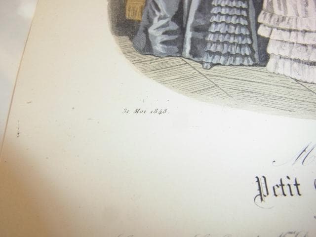 1848年銅版画◆仏製 ファッション誌『プチ・クリエ・デ・ダーム』No.2354