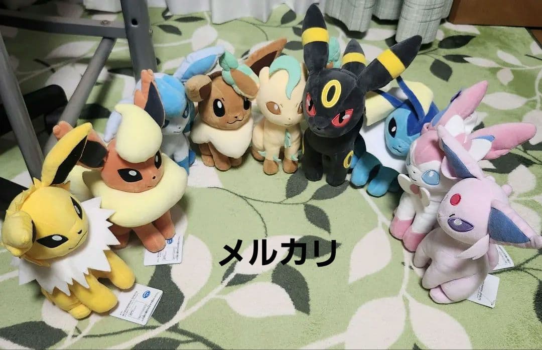 ポケモン もふぐっとぬいぐるみ イーブイ、イーブイ進化8体セット タグ付き