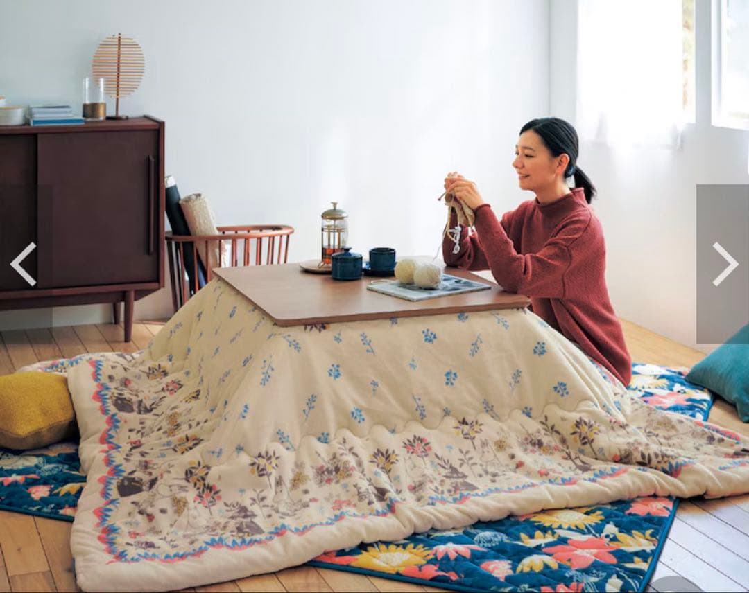 期間限定値引き　ムーミン　ミー　掛けこたつ布団　リバーシブル