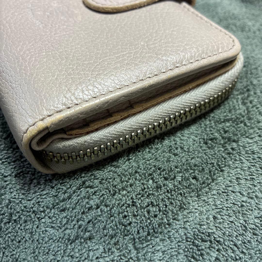 20時まで【極美品】IL BISONTE イルビゾンテ 二つ折り財布 グレー