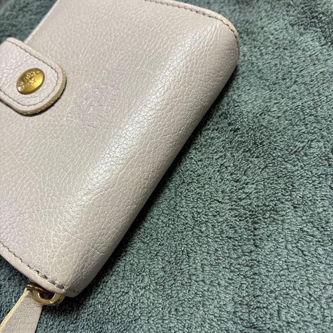 20時まで【極美品】IL BISONTE イルビゾンテ 二つ折り財布 グレー