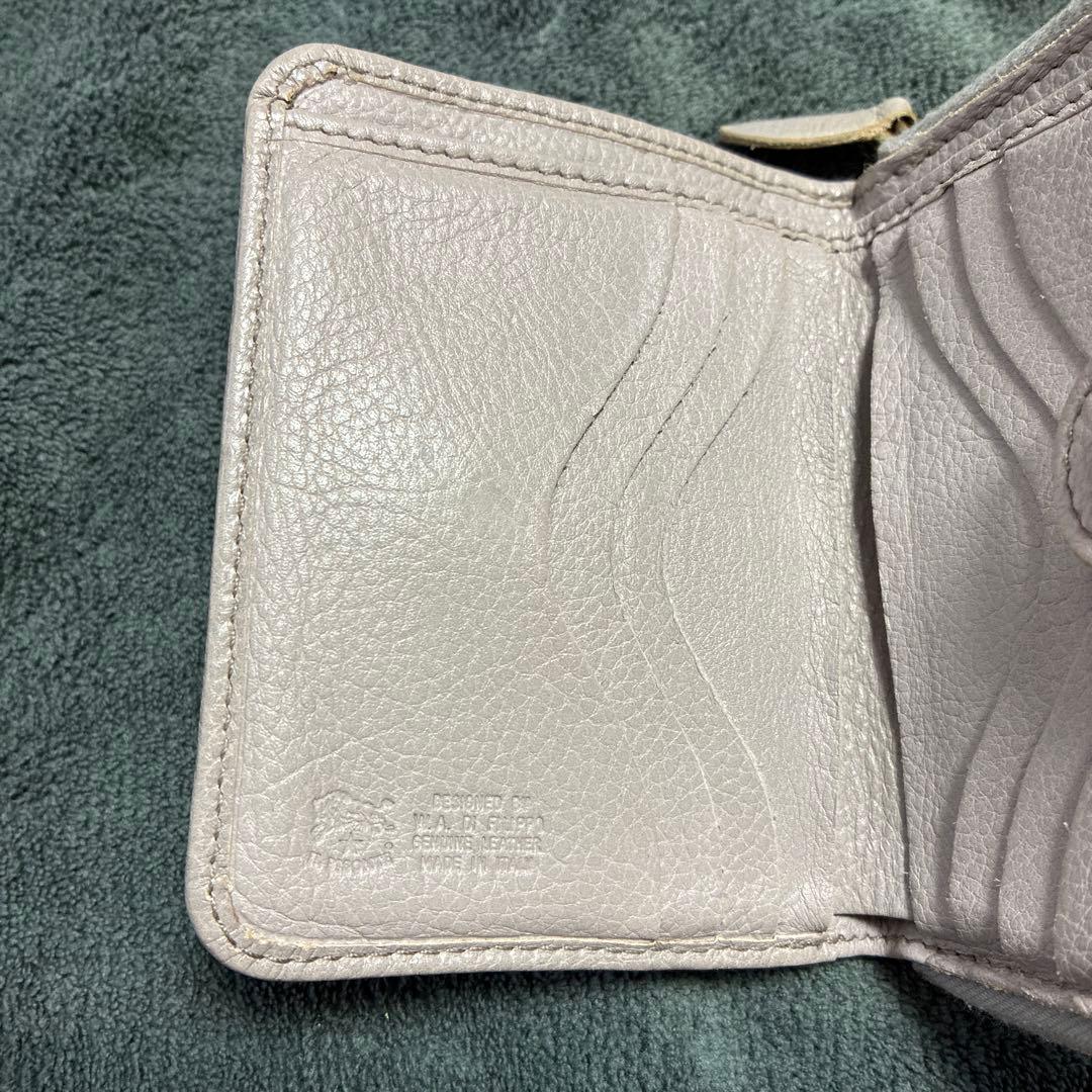20時まで【極美品】IL BISONTE イルビゾンテ 二つ折り財布 グレー