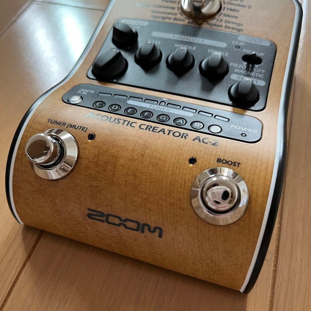 【ほぼ未使用品】ZOOM AC-2 アコースティックギター用 プリアンプ アコギ
