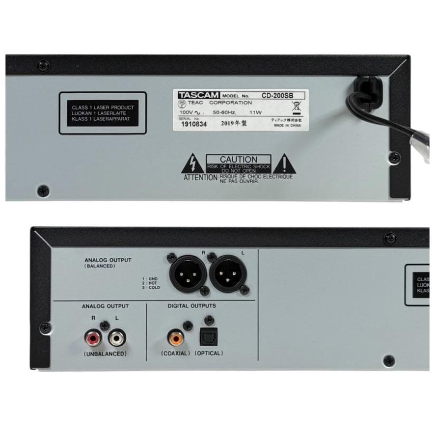 未使用保管品 TASCAM CDプレーヤー SD/USB対応 CD-200SB