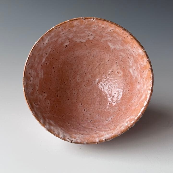 茶道具　萩焼　割高台　茶碗　岡田裕　共箱　陶芸　茶会　稽古　山口県