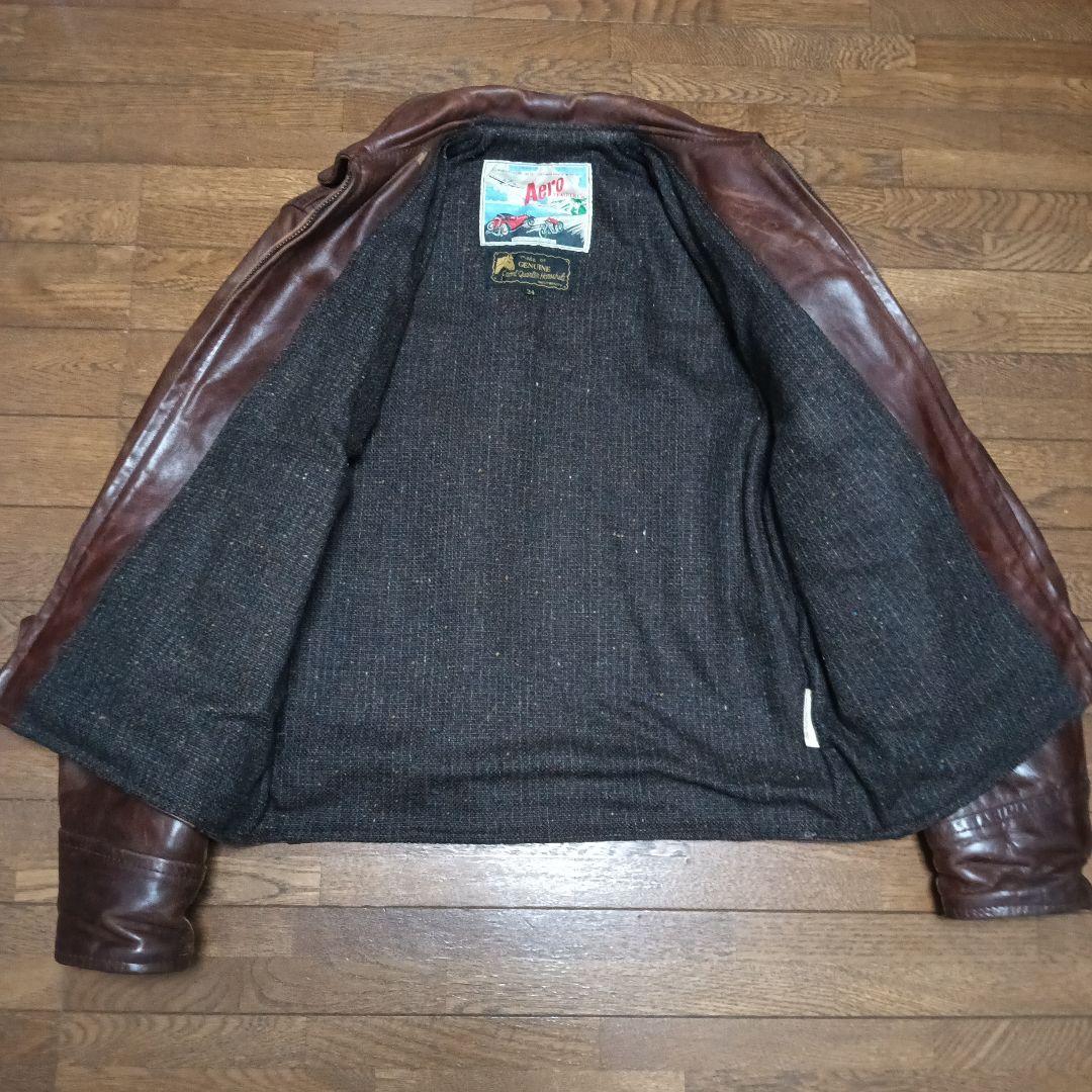 エアロレザー シングルライダースジャケット