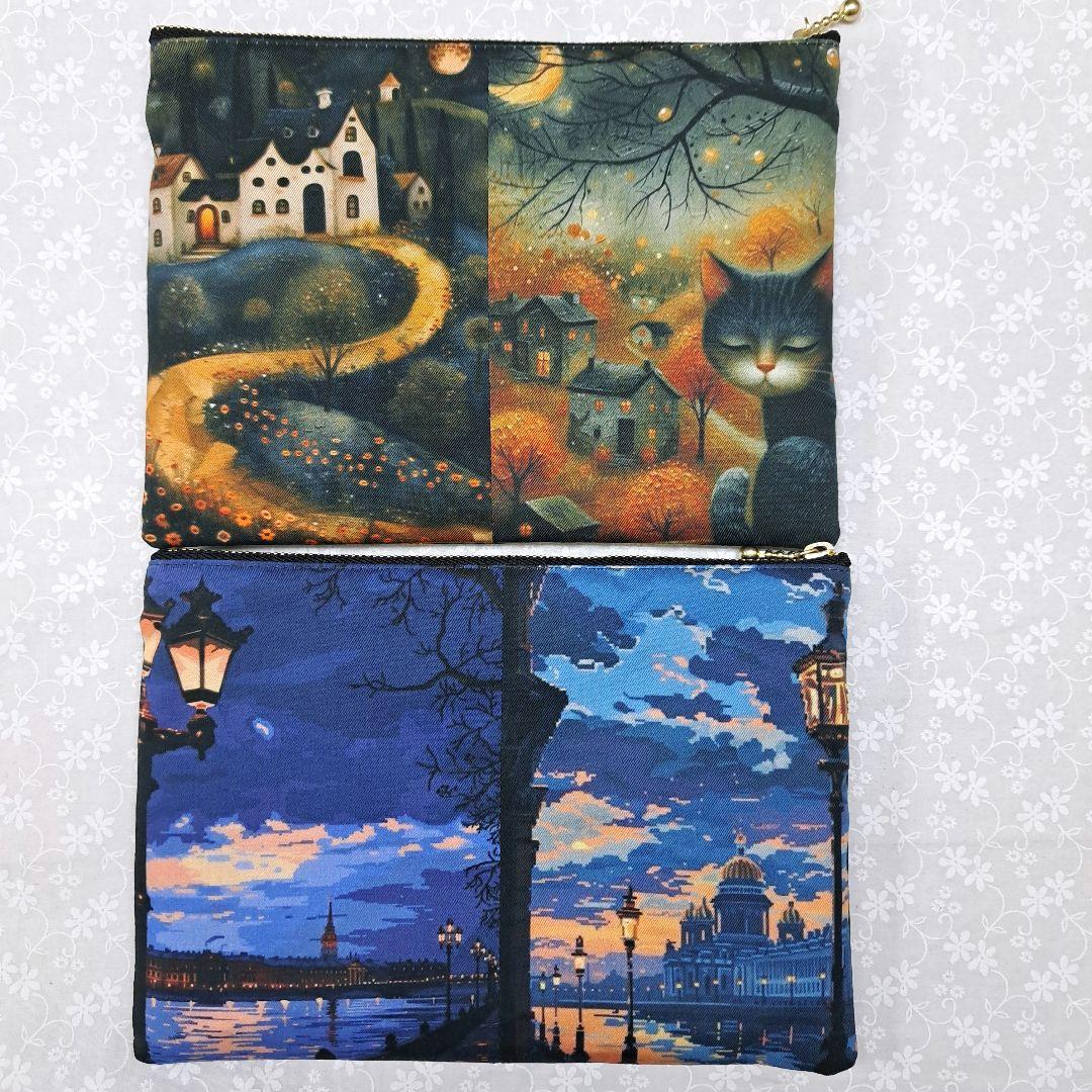 ねこのこ★プロフ必読★②ブックカバー、ポーチ