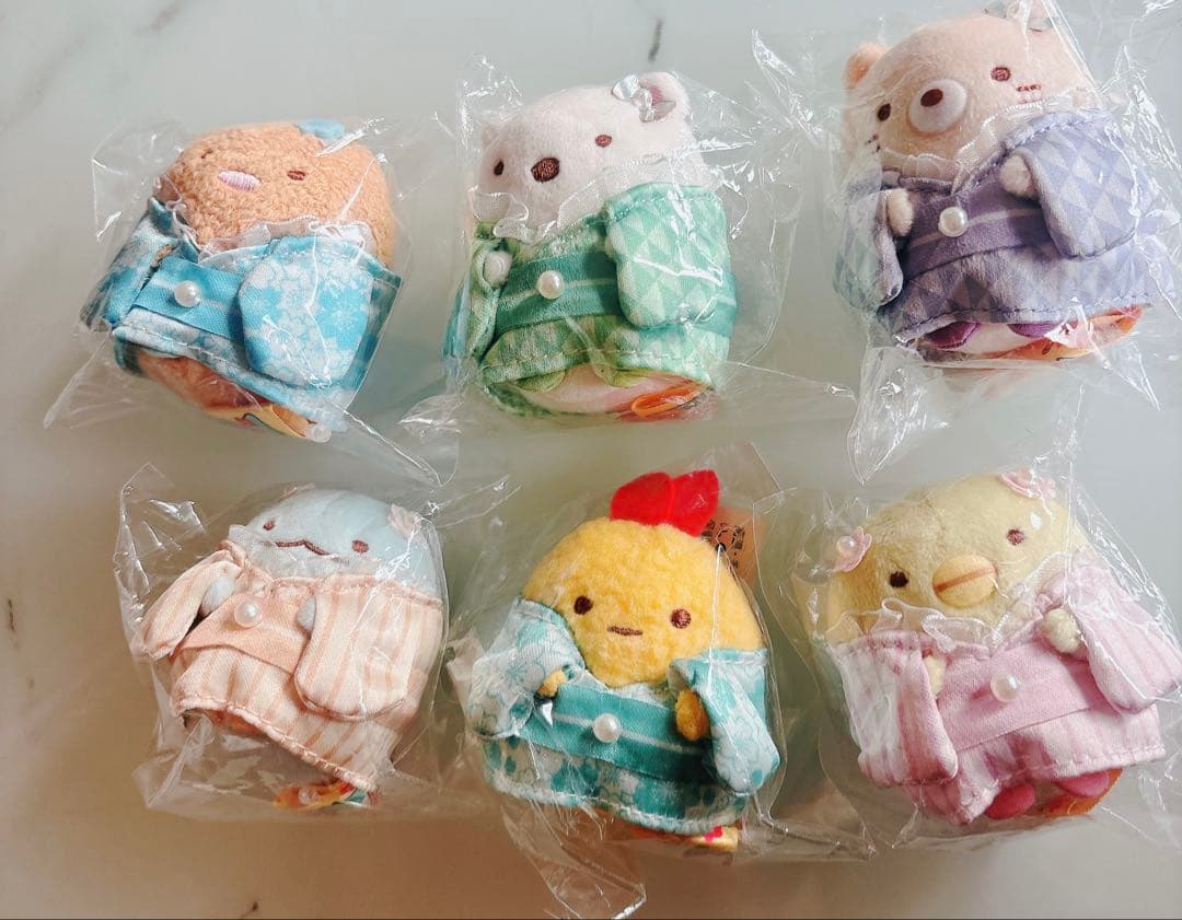 和装すみっコぐらし　てのりぬいぐるみ　6個セット　2025