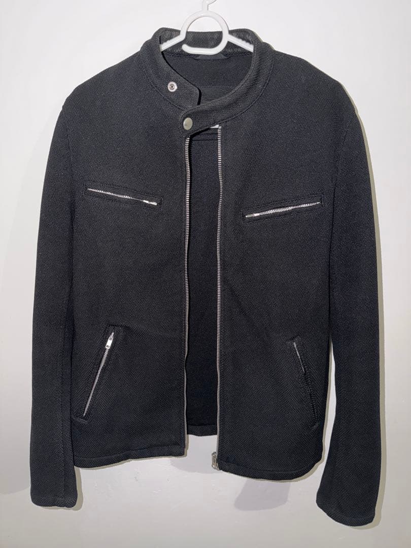 【名作】コムデギャルソンオム AD2010 ポリエステル ライダースジャケット