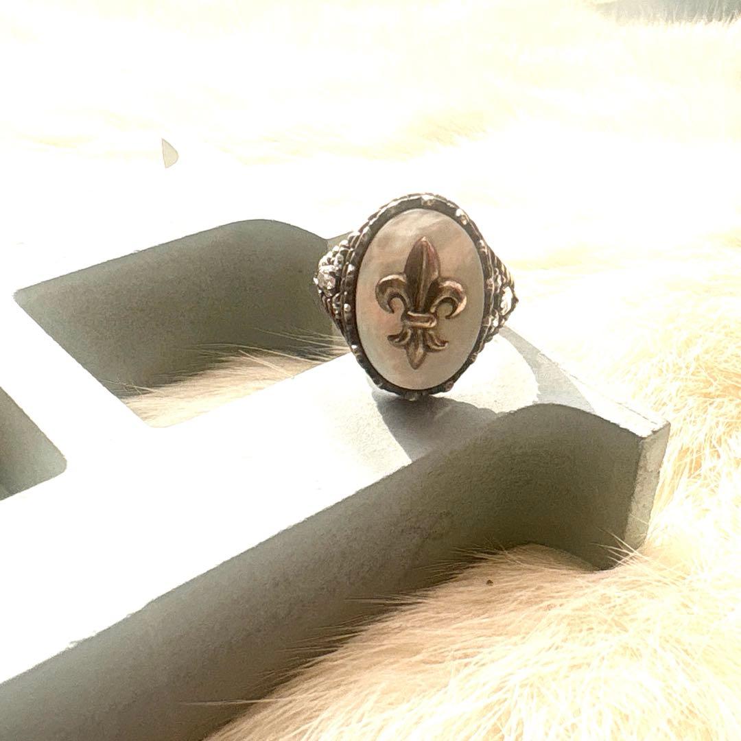 ★ PATRICK COX パトリックコックス 白蝶貝り ング サイズ15.5号