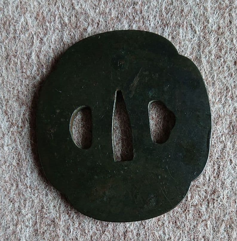 刀の鐔銅製 ツー8