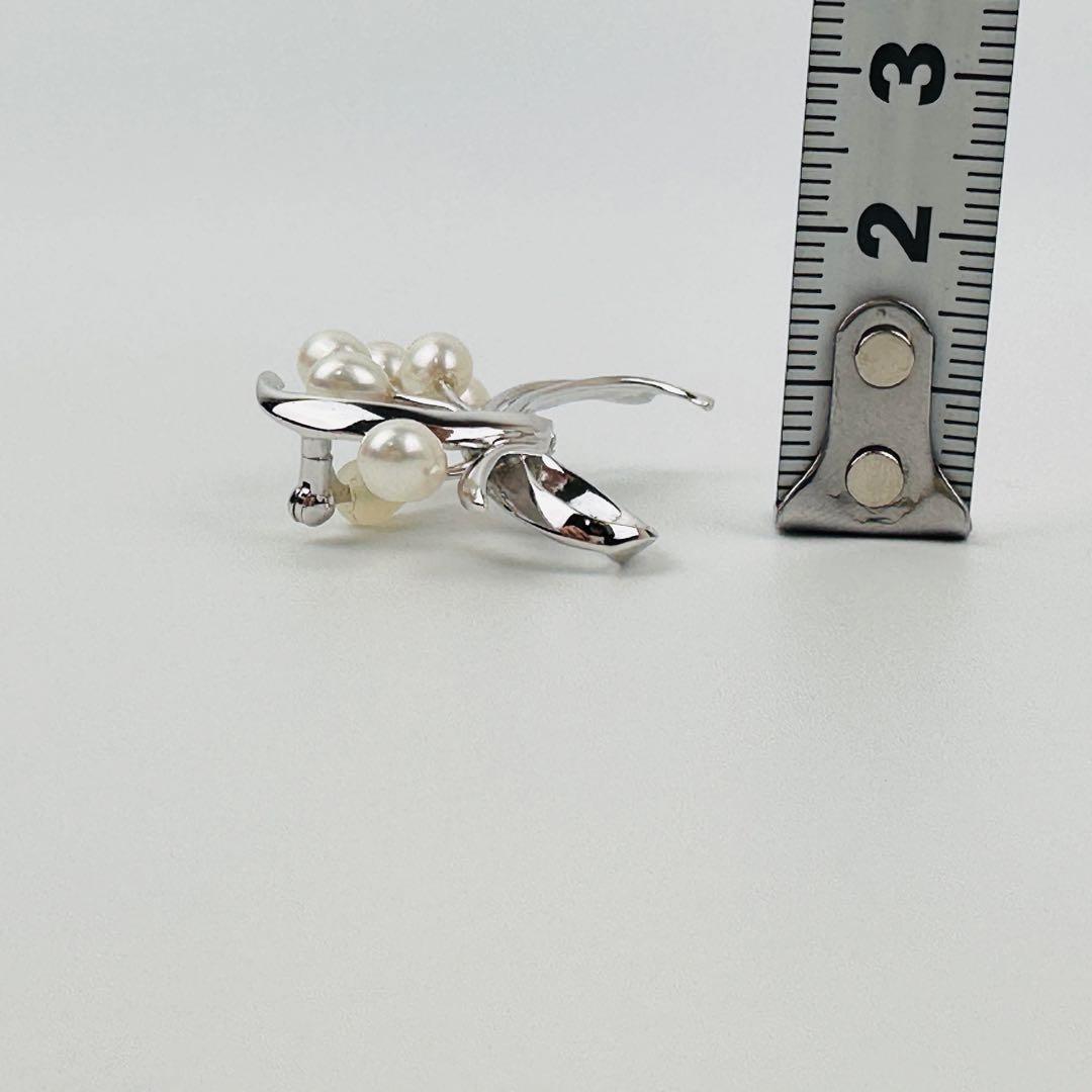 美品　タサキ　シルバーパールブローチ 約5cm コサージュ　アクセサリー