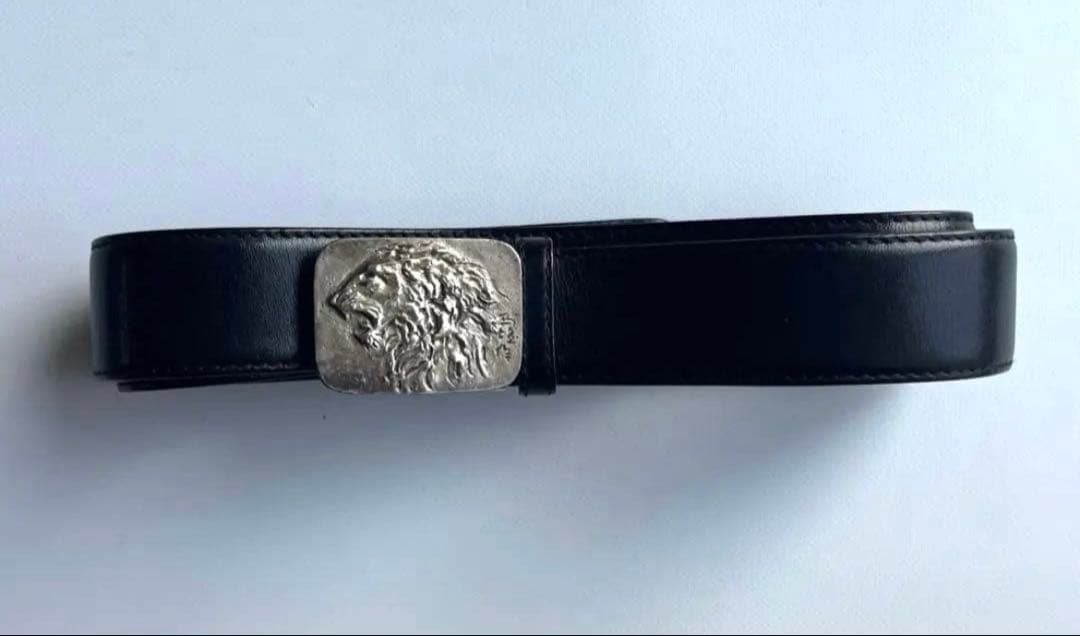 最終値下　超希少　北村西望 作　獅子吼　銀製バックル ベルト　木箱・銘あり
