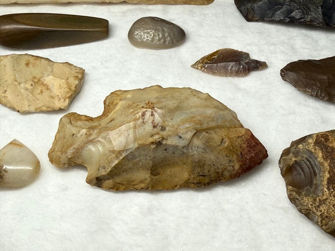 T54 古代コレクション 石器時代 矢尻 石斧 発掘収集品 矢尻全長7.3㎝