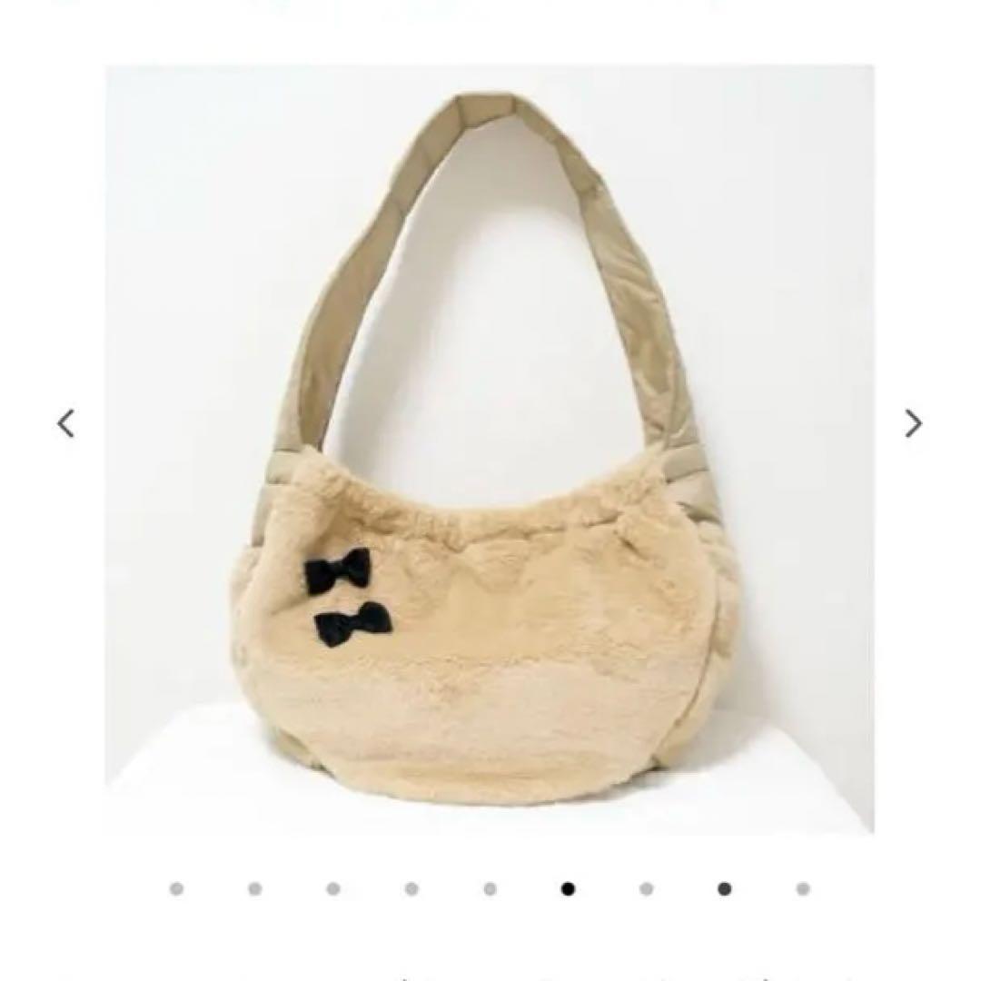 ♡ ペット ♡ ファー スリング キャリーバッグ ベージュ