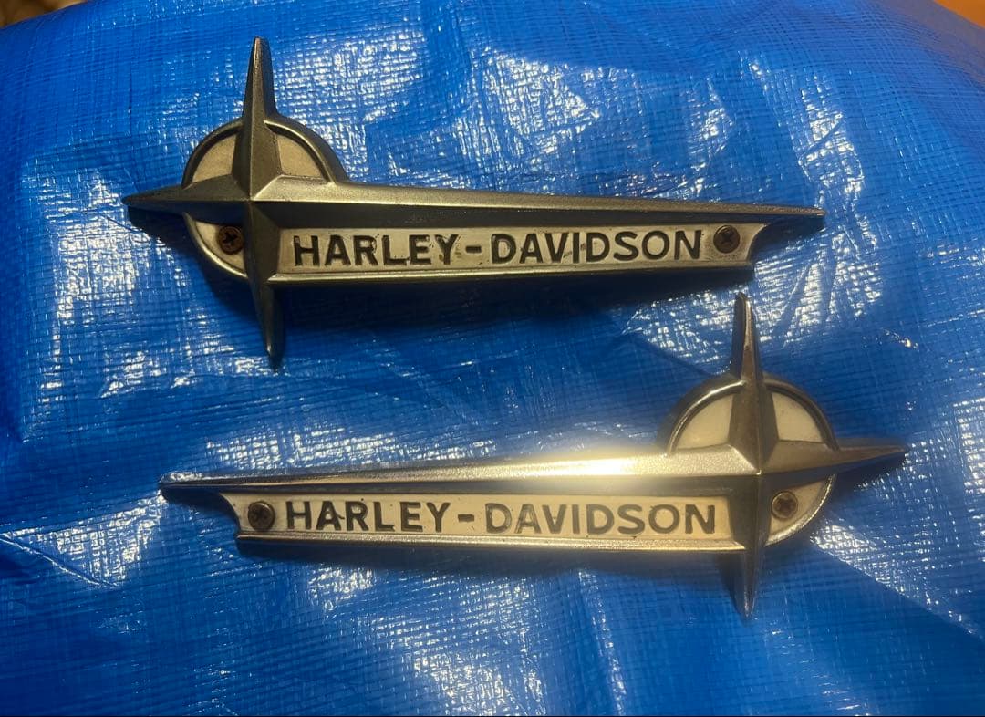 【希少品】HARLEY-DAVIDSON タンクエンブレム 左右セット当時物