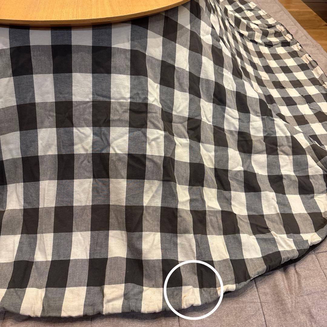 無印良品　楕円形こたつ 本体　タモ材曲木脚　フラットヒーター　こたつふとん　敷物