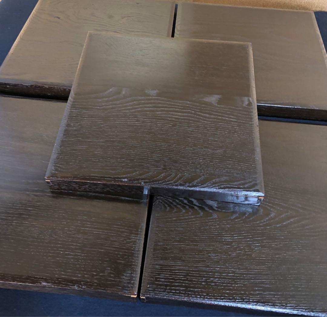 《R》明治時代 四方膳 折敷膳10客 会席膳 木箱　260109き2