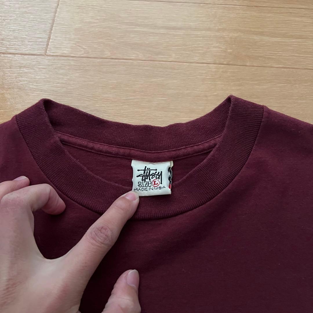 90s stussy 白タグ　tシャツ　stusnics