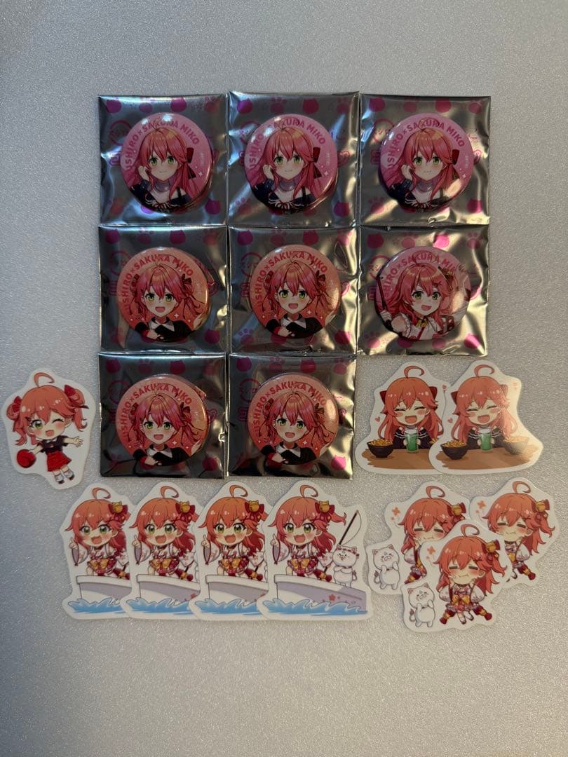 さくらみこ スシローコラボ缶バッジ(未使用コード付) ピック