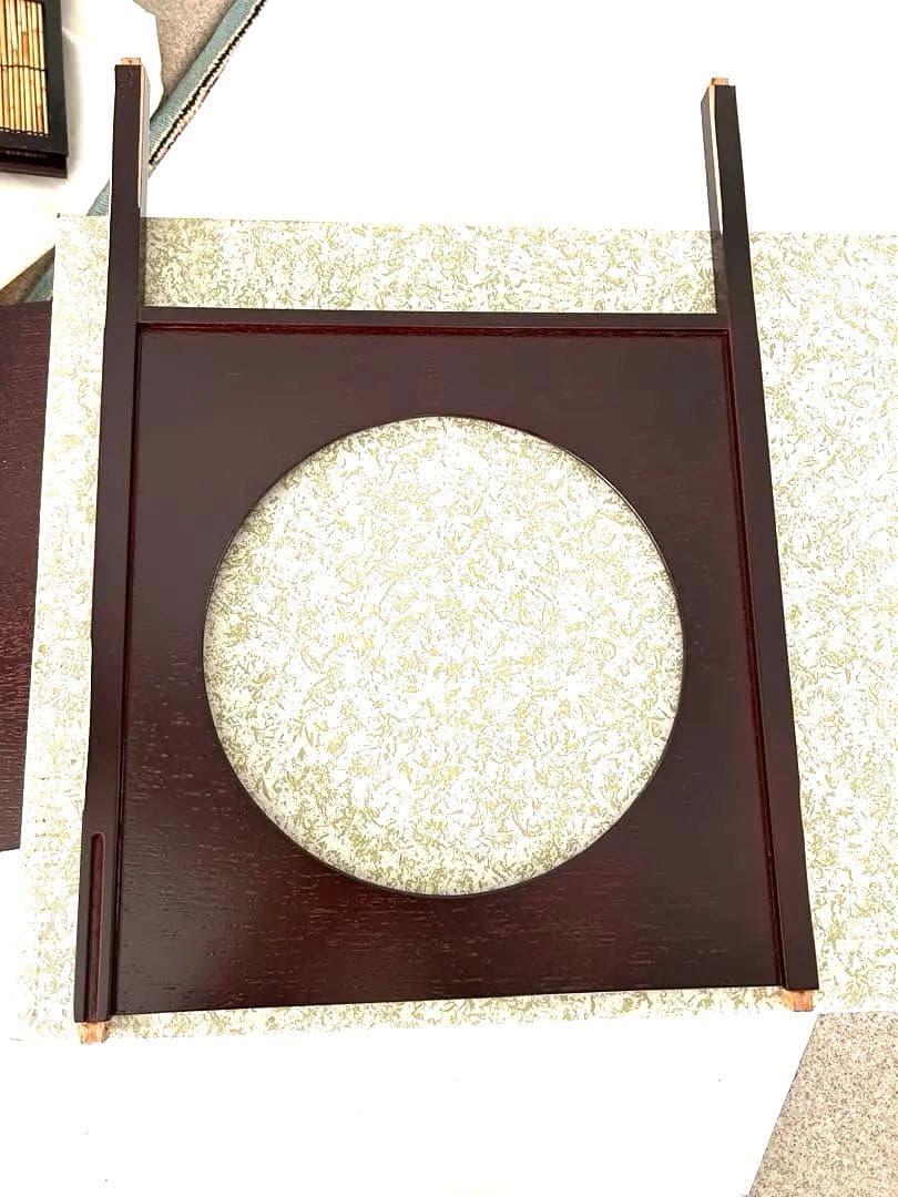 新品　茶道具吉野　組み立て式　8片　木製茶道具 格子状パネル付き