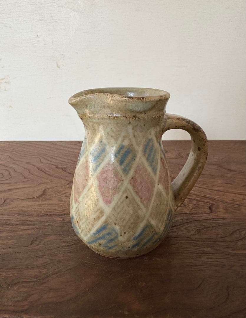 人間国宝　島岡達三　地釉縄文象嵌ジャグ　共箱　未使用品