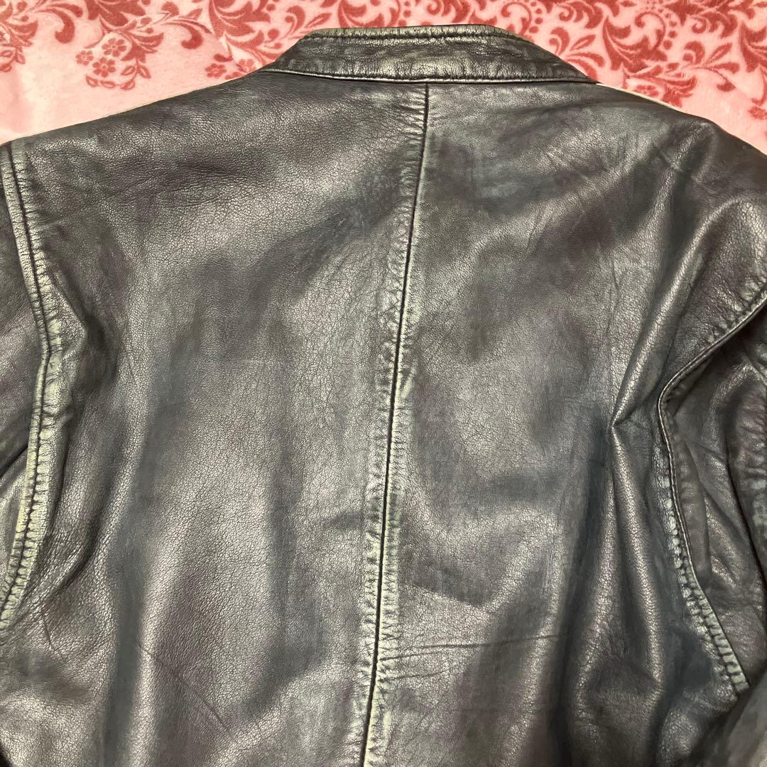one and half ラムレザーシングルライダース ジャケット