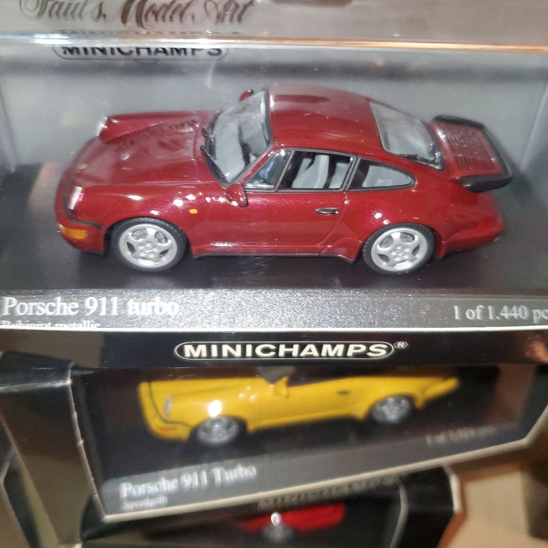 MINICHAMPS Porsche 911 turbo 6台セット赤、黄