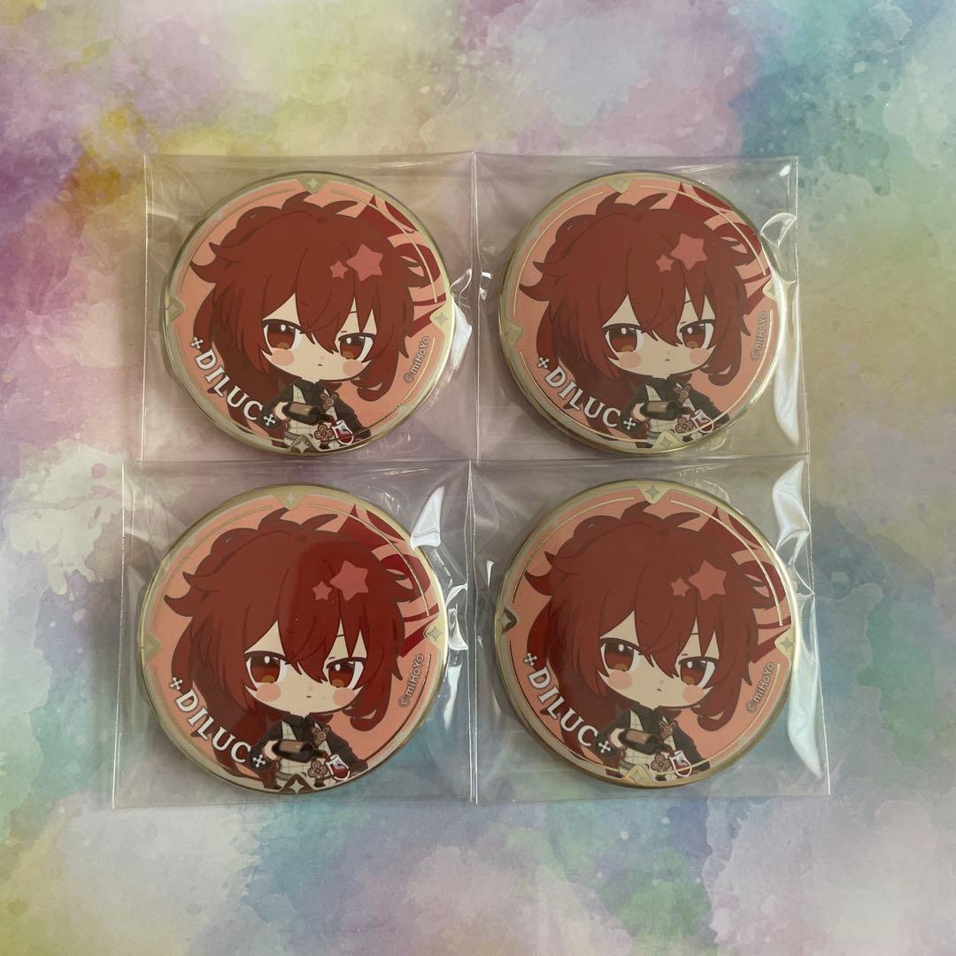 原神　ディルック　スイパラ　缶バッジ