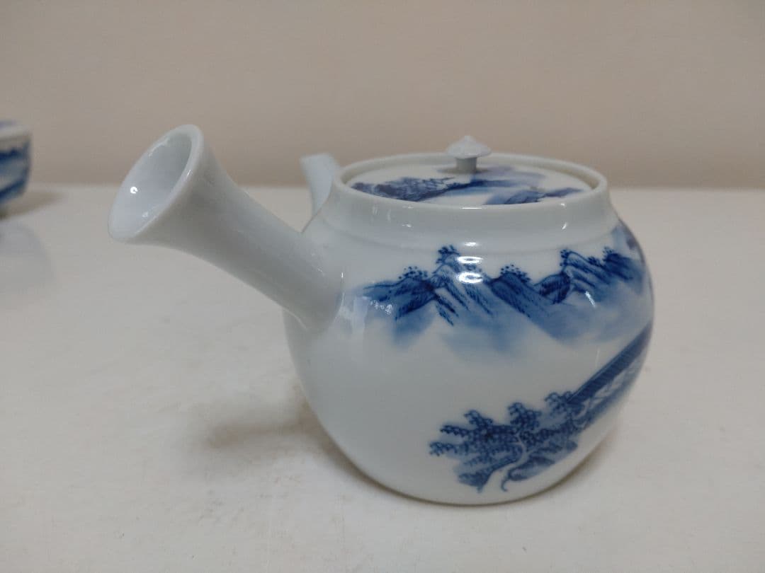 平安 春峯 茶器揃 急須 建水 茶碗五客 煎茶道具