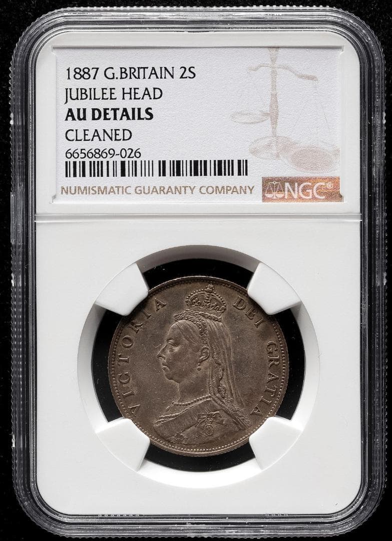 NGC-AU ディテール　洗浄　ヴィクトリア 1887 ジュビリー・ヘッド