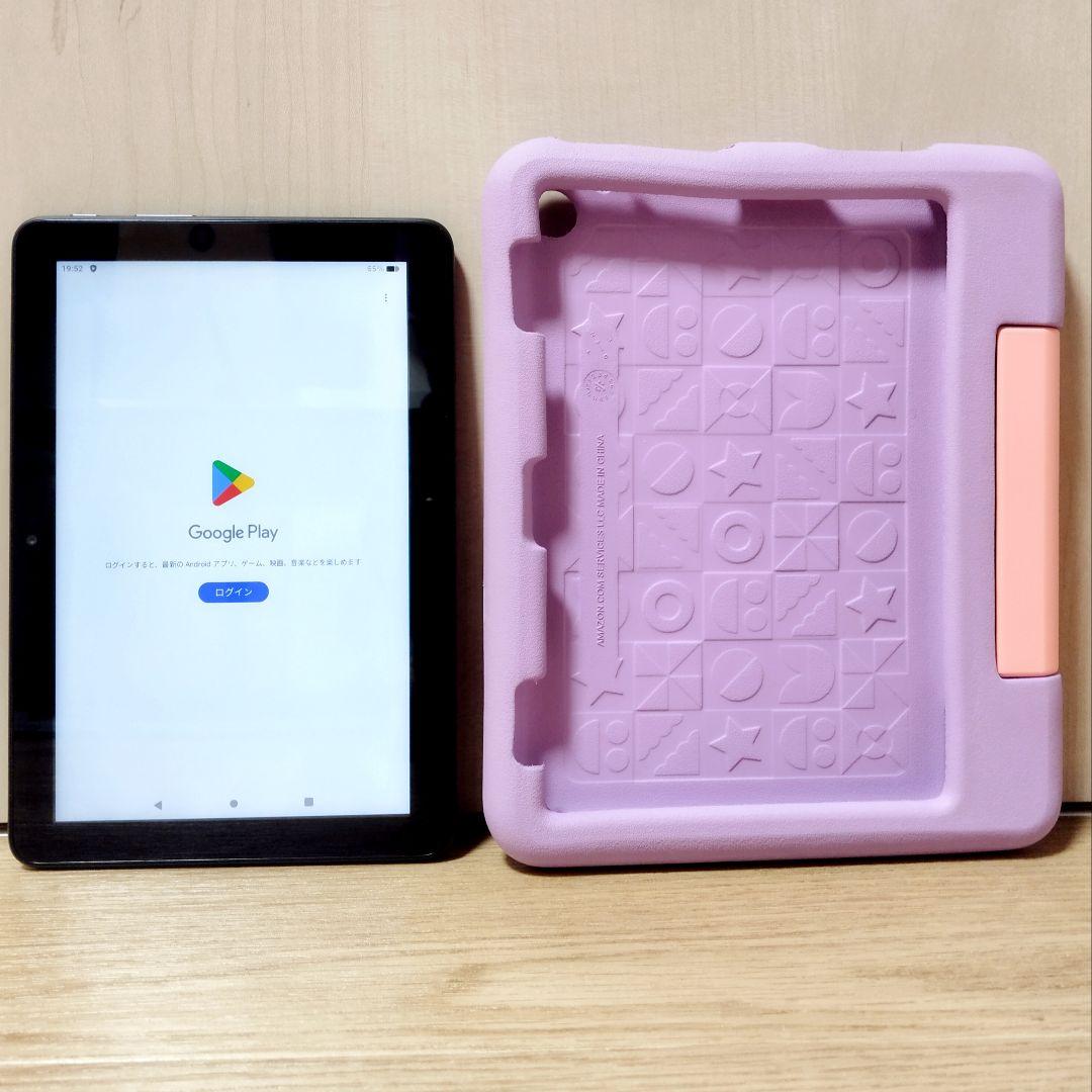 美品 Fire HD 8 キッズモデル パープル 最新版 カバー付き