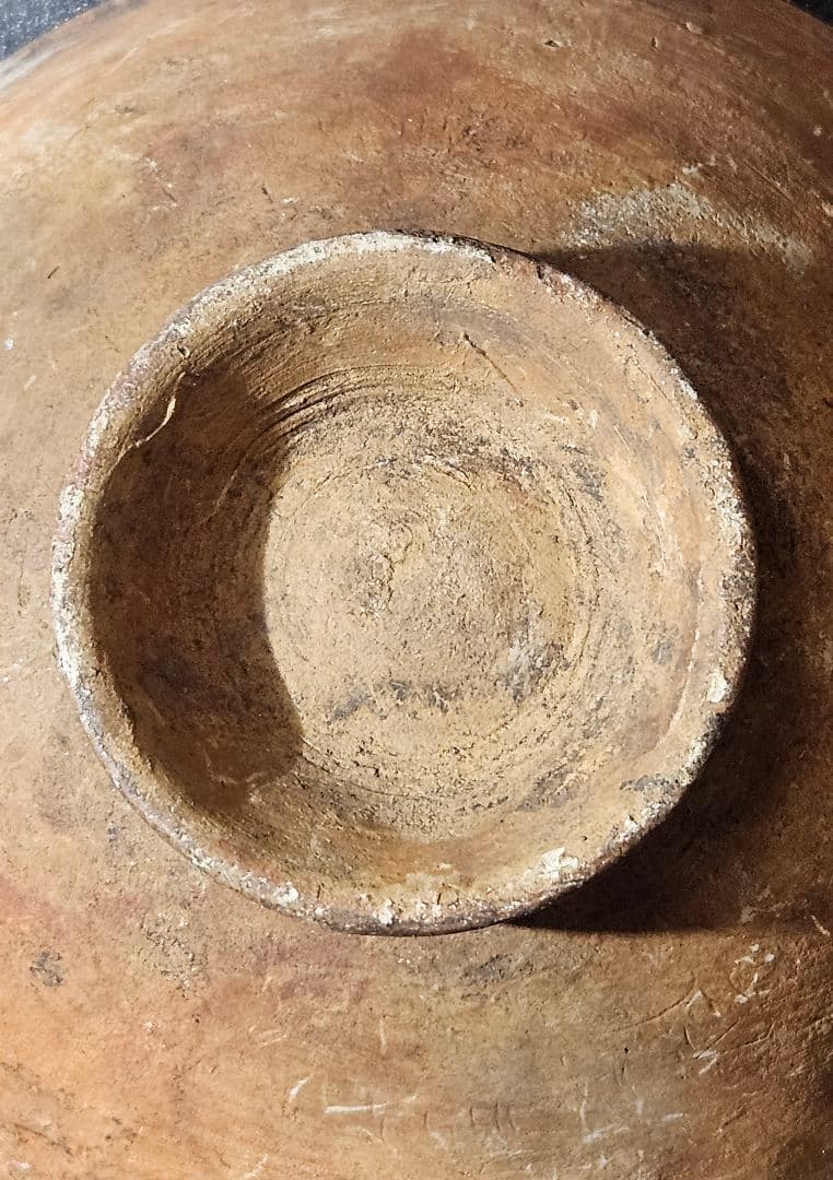 古代マヤ文明❗】彩色　犬の図　半球形鉢　出土品　コレクター蔵品　古代土器　古陶器