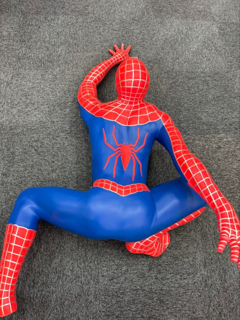鈴木(中古品) 壁用　スパイダーマン　フィギュアビッグ　等身大フィギュア