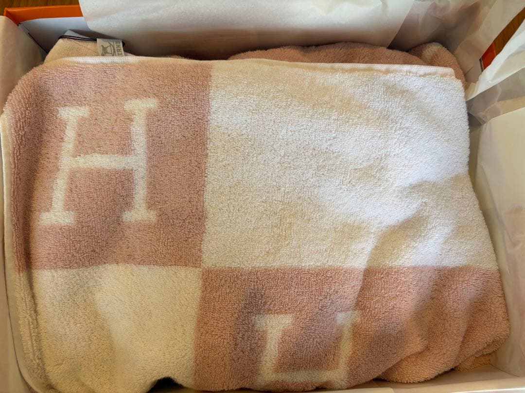 キ*コ様 HERMES ベージュ ホワイト バスタオル 大判