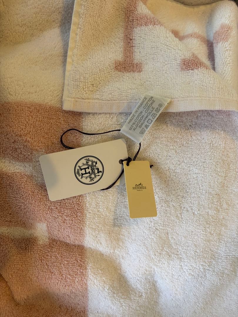 キ*コ様 HERMES ベージュ ホワイト バスタオル 大判