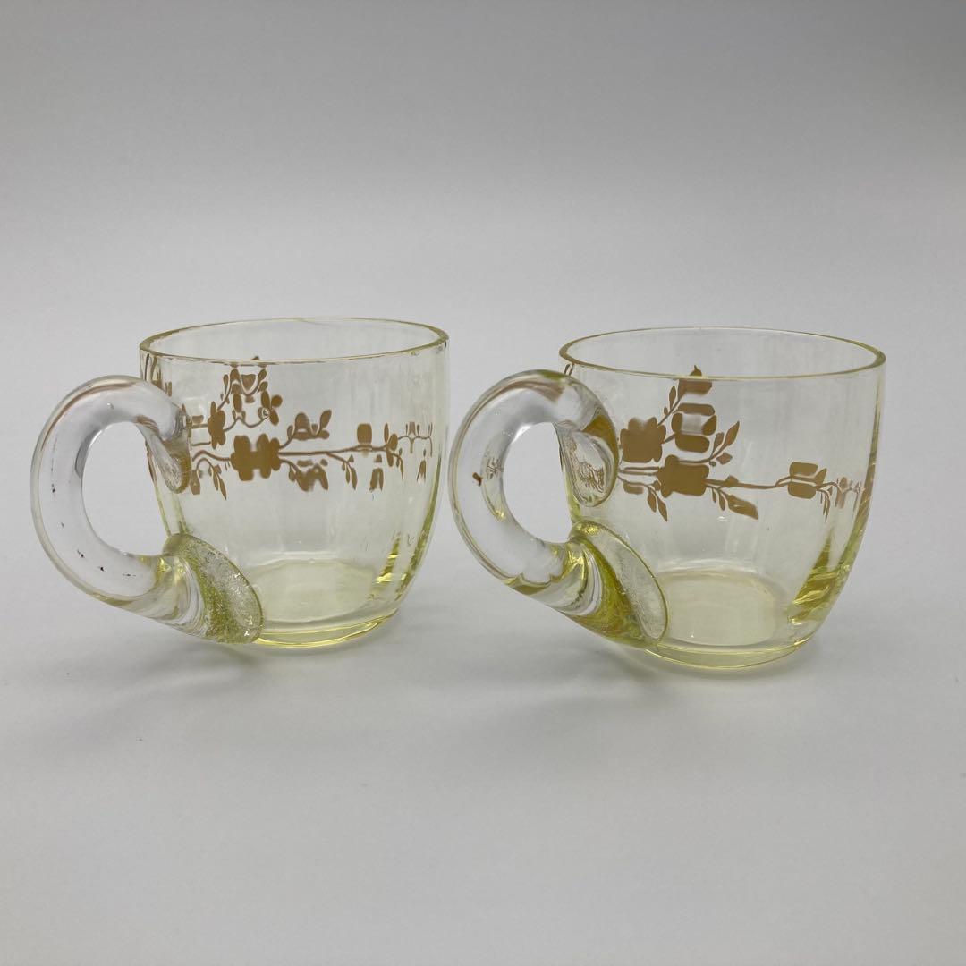 ウランガラス　グラス　ガラスカップ 2個セット