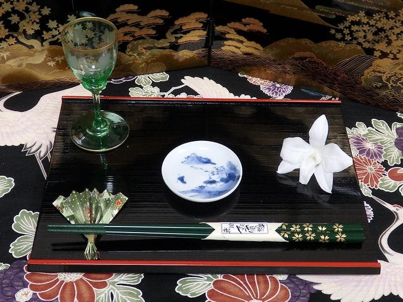 古伊万里　染付　東屋に山水の図　豆皿　A883AS-BWp